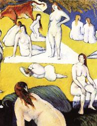 Emile Bernard Bathers with Red Cow oil painting image